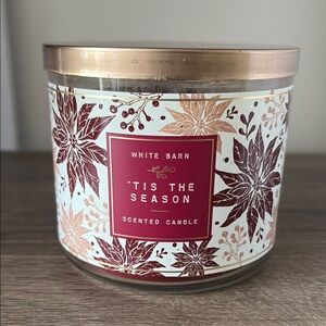 Bath & Body White Barn 'Tis the Season Scented Candle - Red and Gold